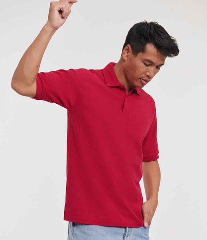 Russell Russell Athletic Poly/Cotton Piqué Polo Shirt Classic Red