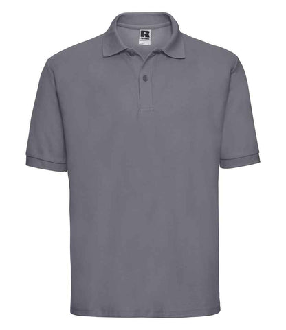 Russell Russell Athletic Poly/Cotton Piqué Polo Shirt Convoy Grey