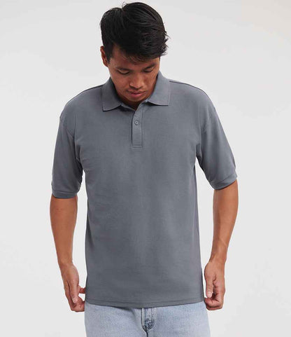 Russell Russell Athletic Poly/Cotton Piqué Polo Shirt Convoy Grey
