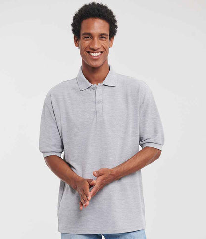 Russell Russell Athletic Poly/Cotton Piqué Polo Shirt Light Oxford