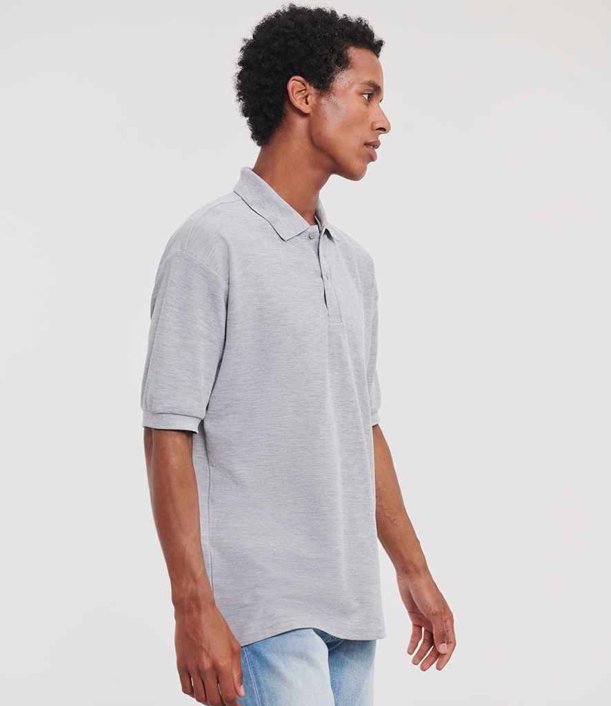Russell Russell Athletic Poly/Cotton Piqué Polo Shirt Light Oxford