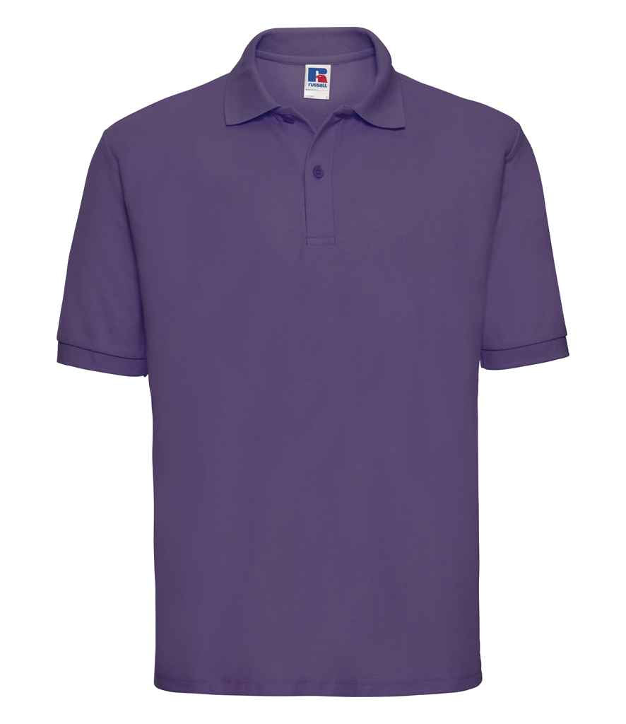 Russell Russell Athletic Poly/Cotton Piqué Polo Shirt Purple