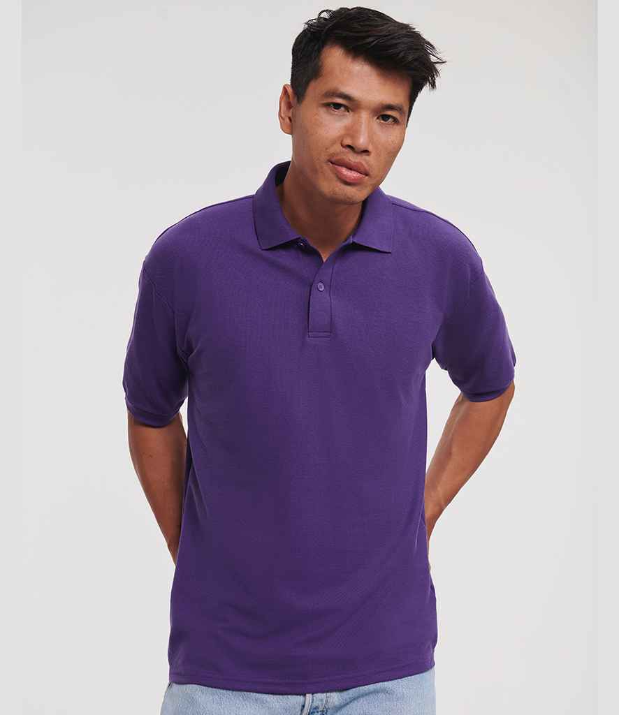 Russell Russell Athletic Poly/Cotton Piqué Polo Shirt Purple
