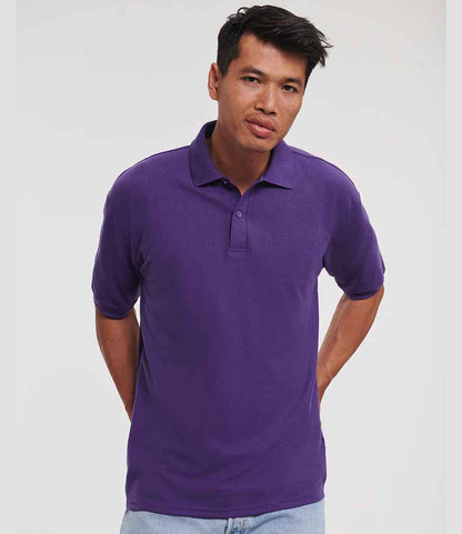 Russell Russell Athletic Poly/Cotton Piqué Polo Shirt Purple