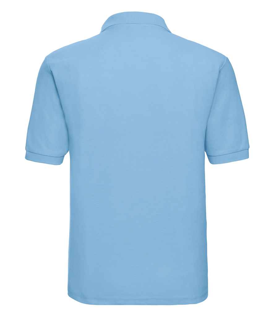 Russell Russell Athletic Poly/Cotton Piqué Polo Shirt Sky Blue