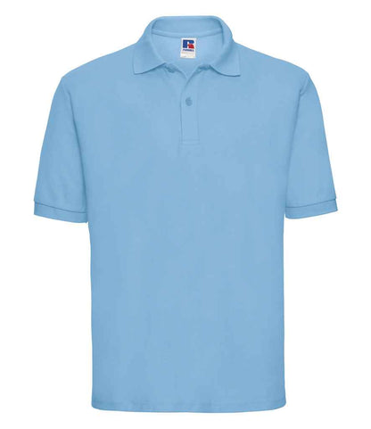 Russell Russell Athletic Poly/Cotton Piqué Polo Shirt Sky Blue
