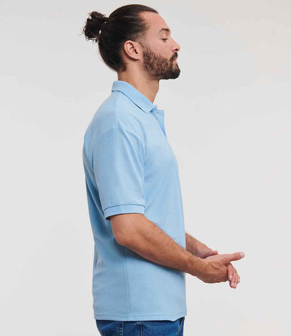 Russell Russell Athletic Poly/Cotton Piqué Polo Shirt Sky Blue