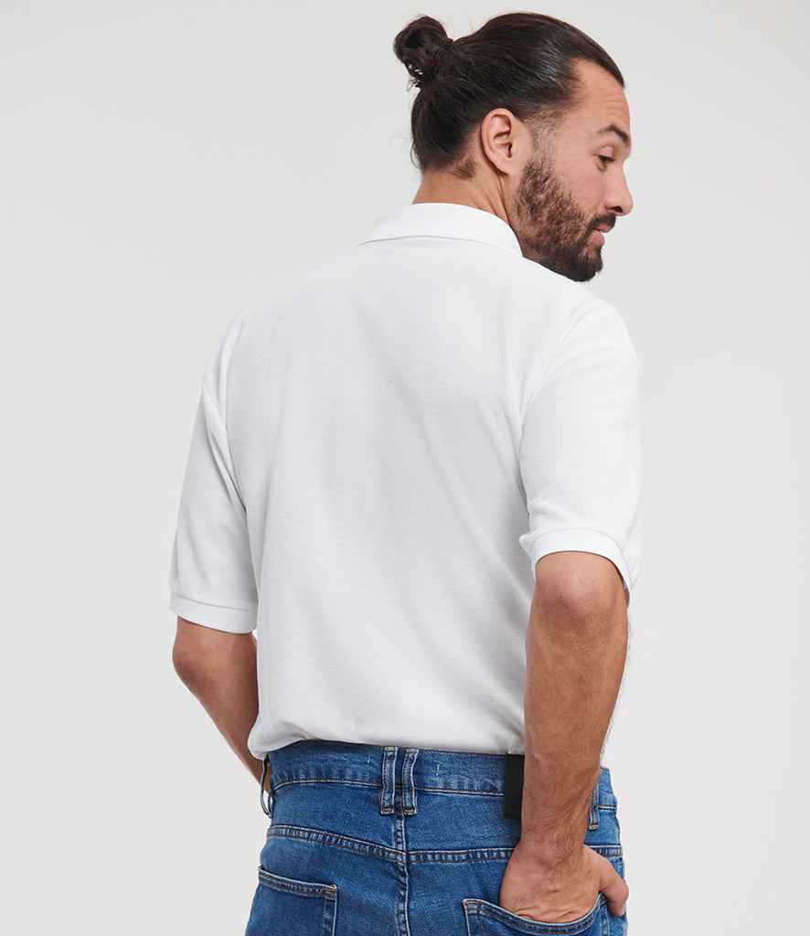 Russell Russell Athletic Poly/Cotton Piqué Polo Shirt White