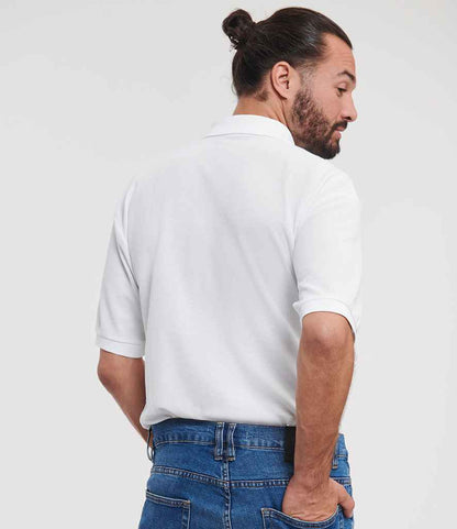 Russell Russell Athletic Poly/Cotton Piqué Polo Shirt White