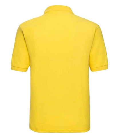 Russell Russell Athletic Poly/Cotton Piqué Polo Shirt Yellow