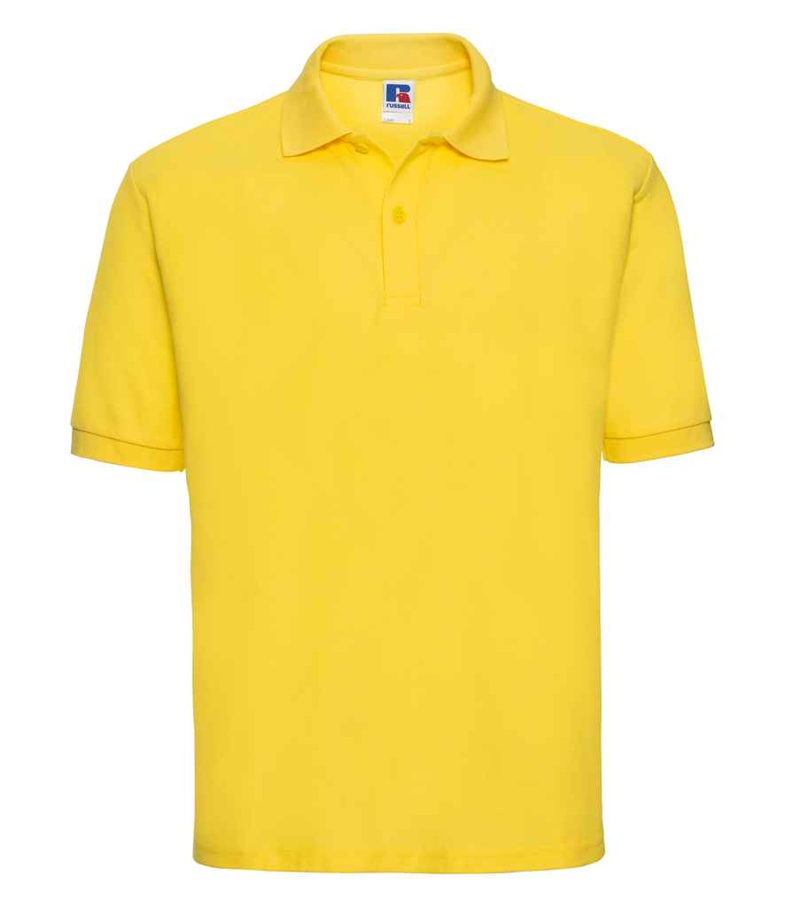 Russell Russell Athletic Poly/Cotton Piqué Polo Shirt Yellow