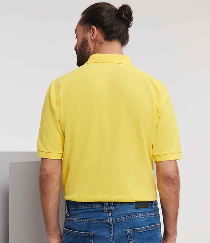 Russell Russell Athletic Poly/Cotton Piqué Polo Shirt Yellow