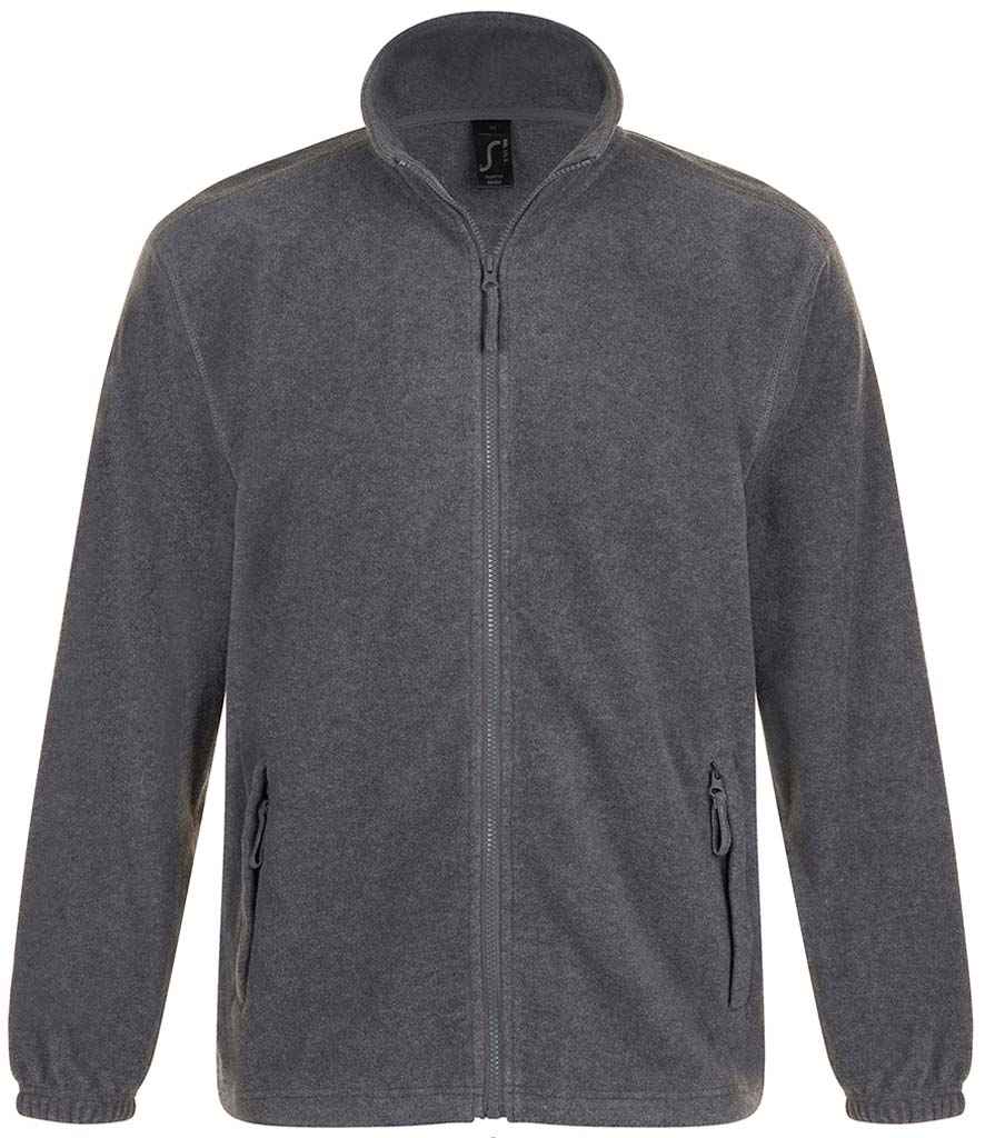 SOL'S North Fleece Jacket in Grey Marl