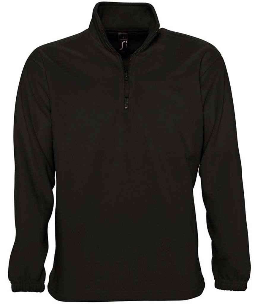 SOL'S Ness Zip Neck Fleece in Black