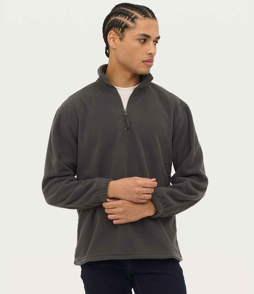 SOL'S Ness Zip Neck Fleece - Charcoal