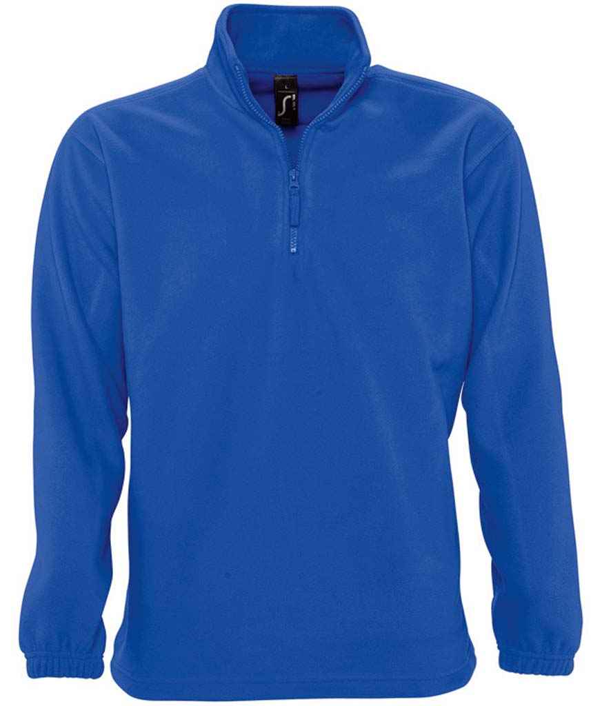 SOL'S Ness Zip Neck Fleece in Royal Blue