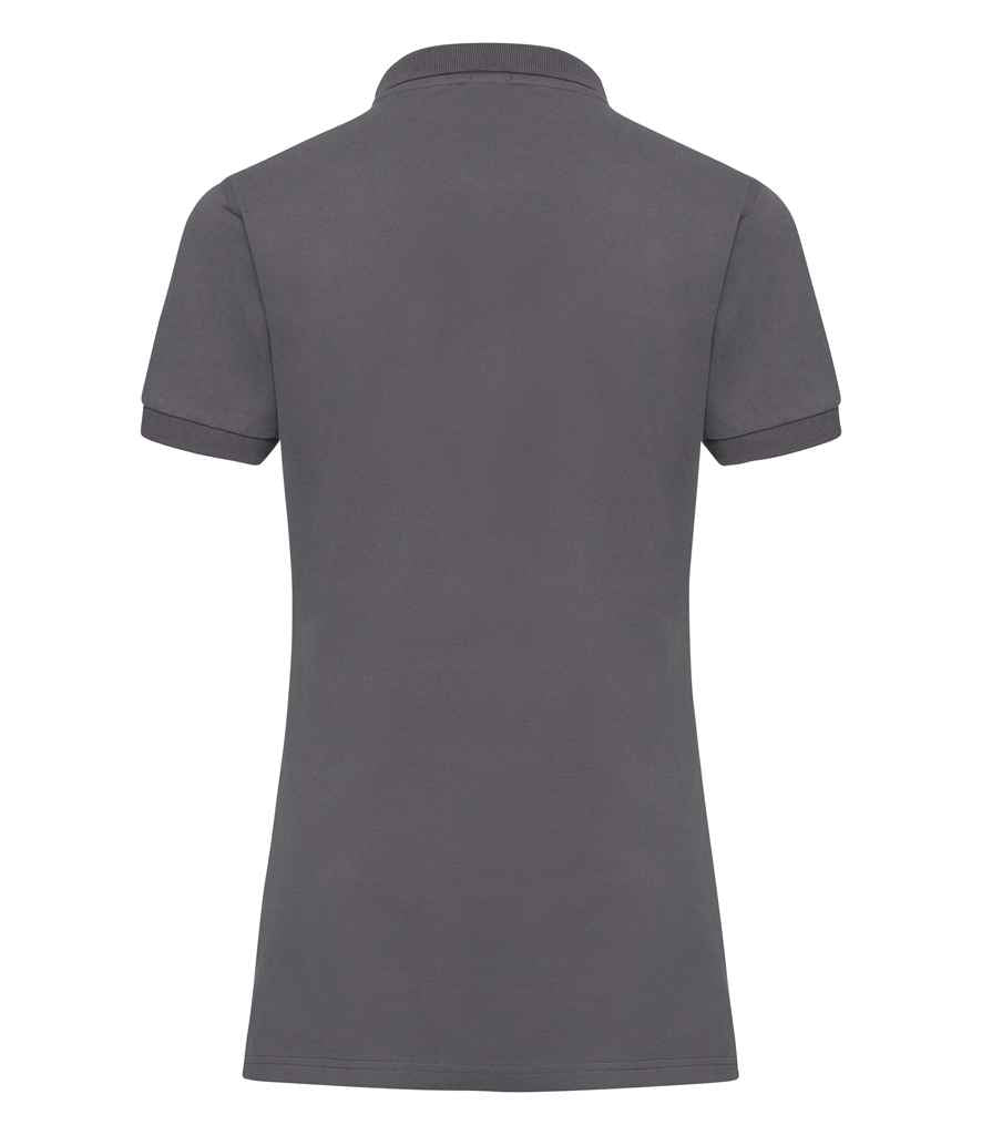 Russell Russell Athletic Ladies Stretch Piqué Polo Shirt Convoy Grey