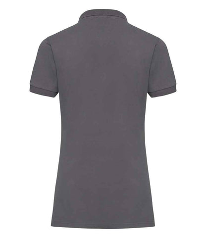 Russell Russell Athletic Ladies Stretch Piqué Polo Shirt Convoy Grey
