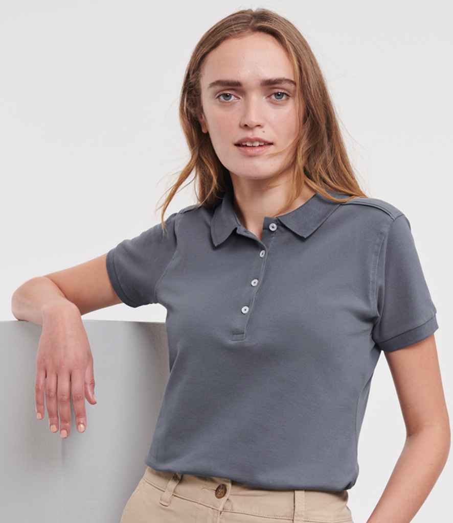 Russell Athletic Ladies Stretch Piqué Polo Shirt
