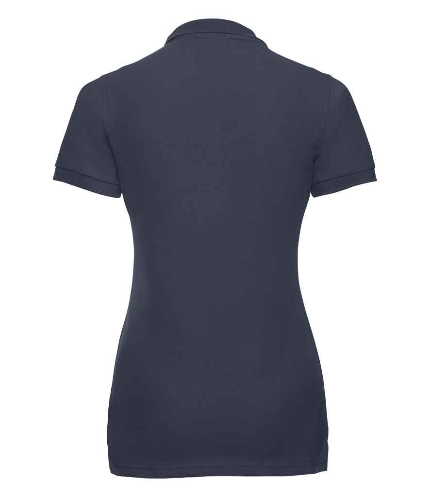 Russell Russell Athletic Ladies Stretch Piqué Polo Shirt French Navy