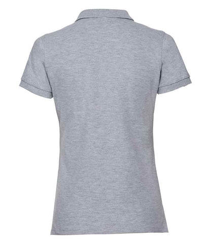 Russell Russell Athletic Ladies Stretch Piqué Polo Shirt Light Oxford