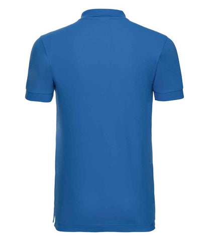 Russell Russell Athletic Stretch Piqué Polo Shirt Azure