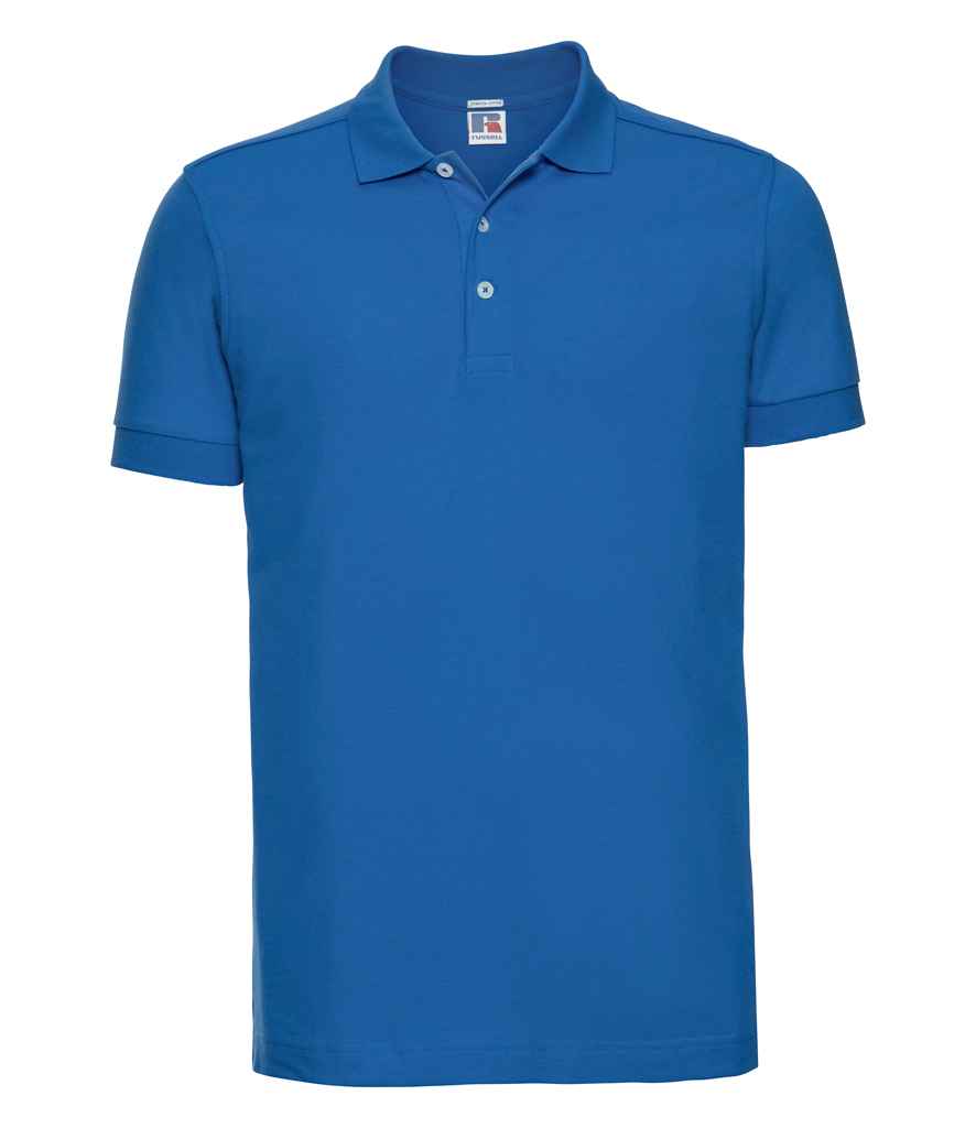 Russell Russell Athletic Stretch Piqué Polo Shirt Azure