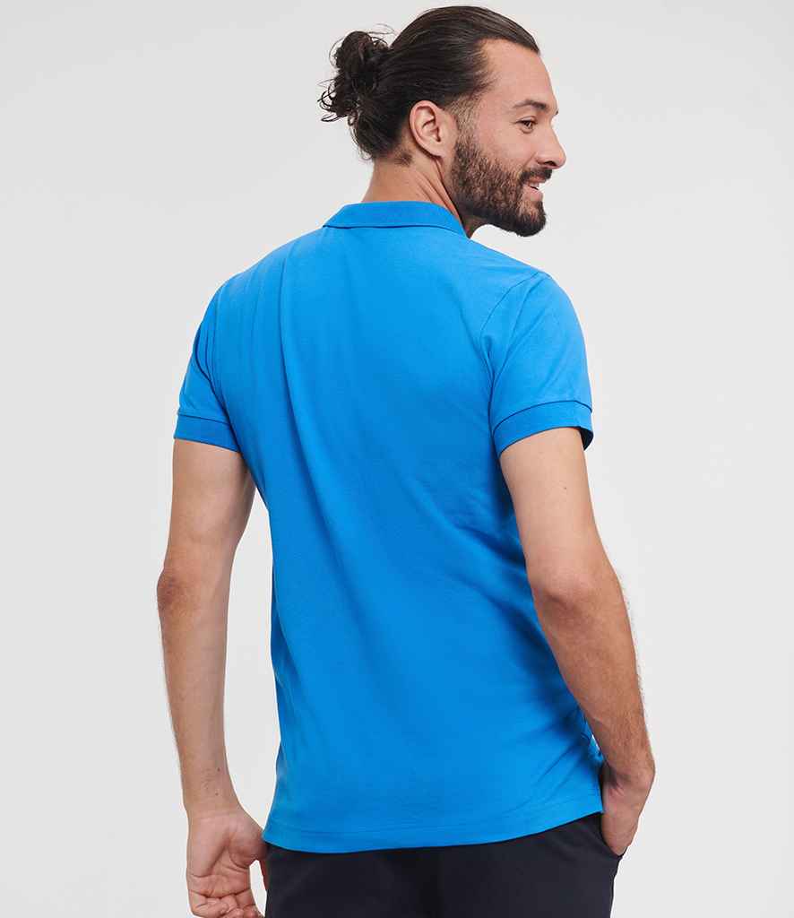 Russell Russell Athletic Stretch Piqué Polo Shirt Azure