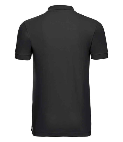 Russell Russell Athletic Stretch Piqué Polo Shirt Black
