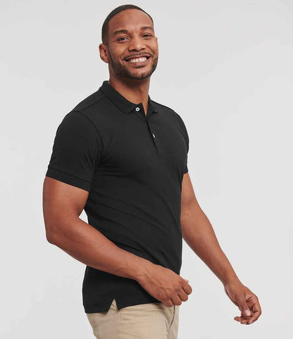 Russell Russell Athletic Stretch Piqué Polo Shirt Black
