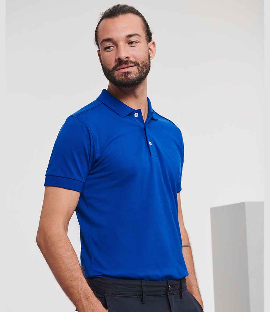 Russell Russell Athletic Stretch Piqué Polo Shirt Bright Royal
