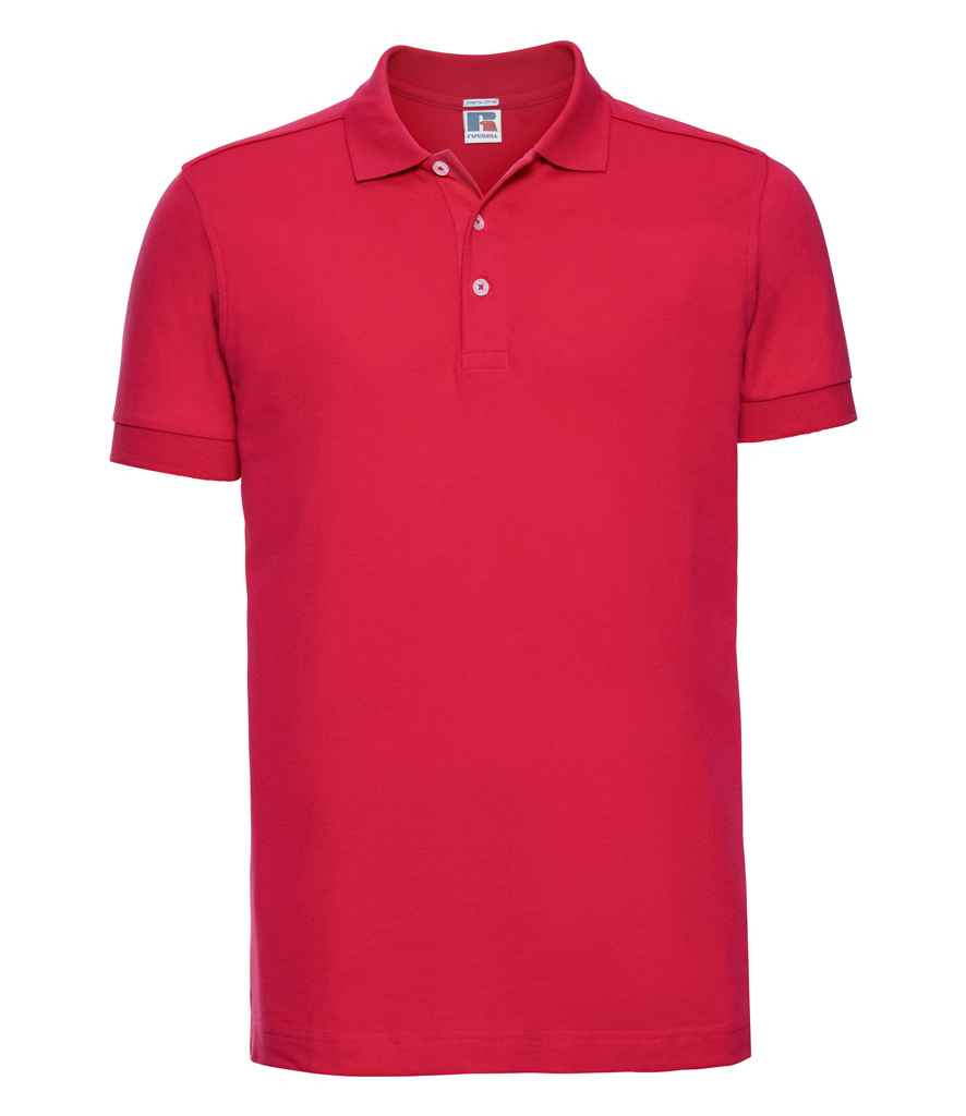 Russell Russell Athletic Stretch Piqué Polo Shirt Classic Red