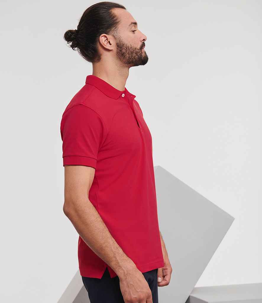 Russell Russell Athletic Stretch Piqué Polo Shirt Classic Red