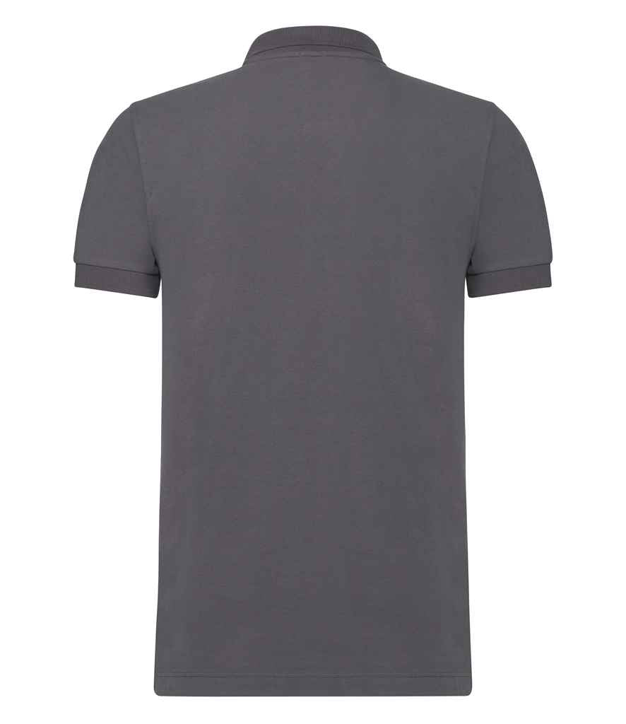 Russell Russell Athletic Stretch Piqué Polo Shirt Convoy Grey