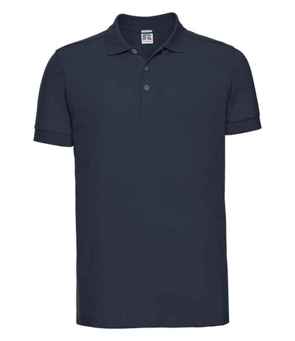 Russell Russell Athletic Stretch Piqué Polo Shirt French Navy