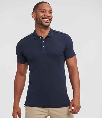 Russell Russell Athletic Stretch Piqué Polo Shirt French Navy