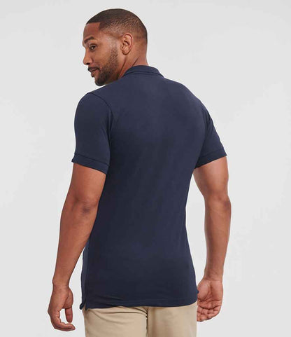 Russell Russell Athletic Stretch Piqué Polo Shirt French Navy