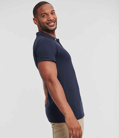 Russell Russell Athletic Stretch Piqué Polo Shirt French Navy