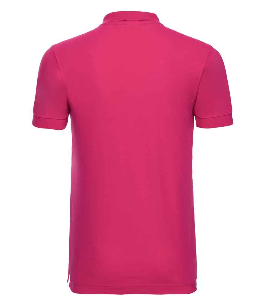 Russell Russell Athletic Stretch Piqué Polo Shirt Fuchsia