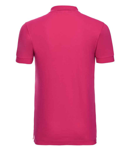 Russell Russell Athletic Stretch Piqué Polo Shirt Fuchsia