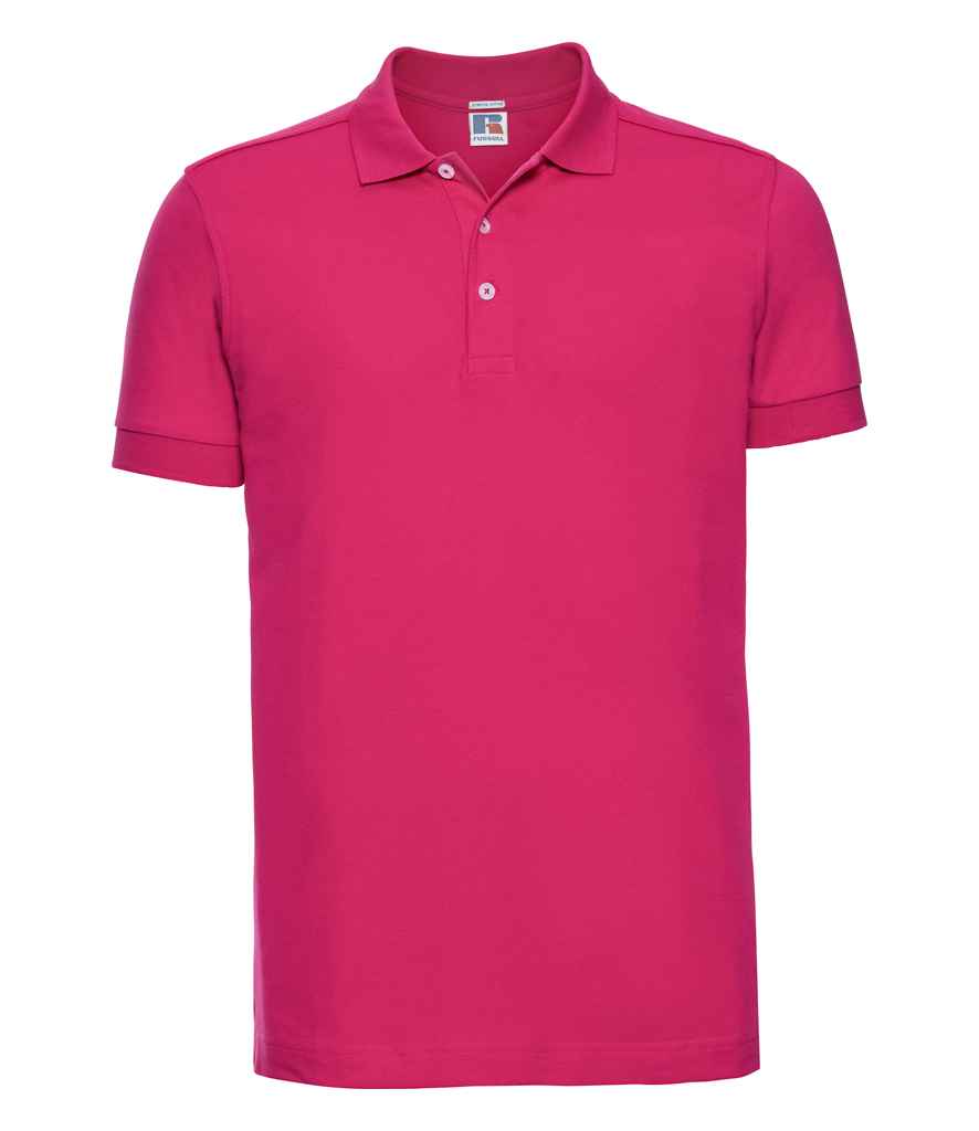 Russell Russell Athletic Stretch Piqué Polo Shirt Fuchsia