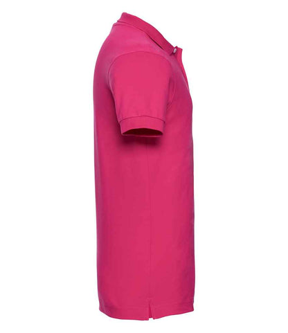 Russell Russell Athletic Stretch Piqué Polo Shirt Fuchsia