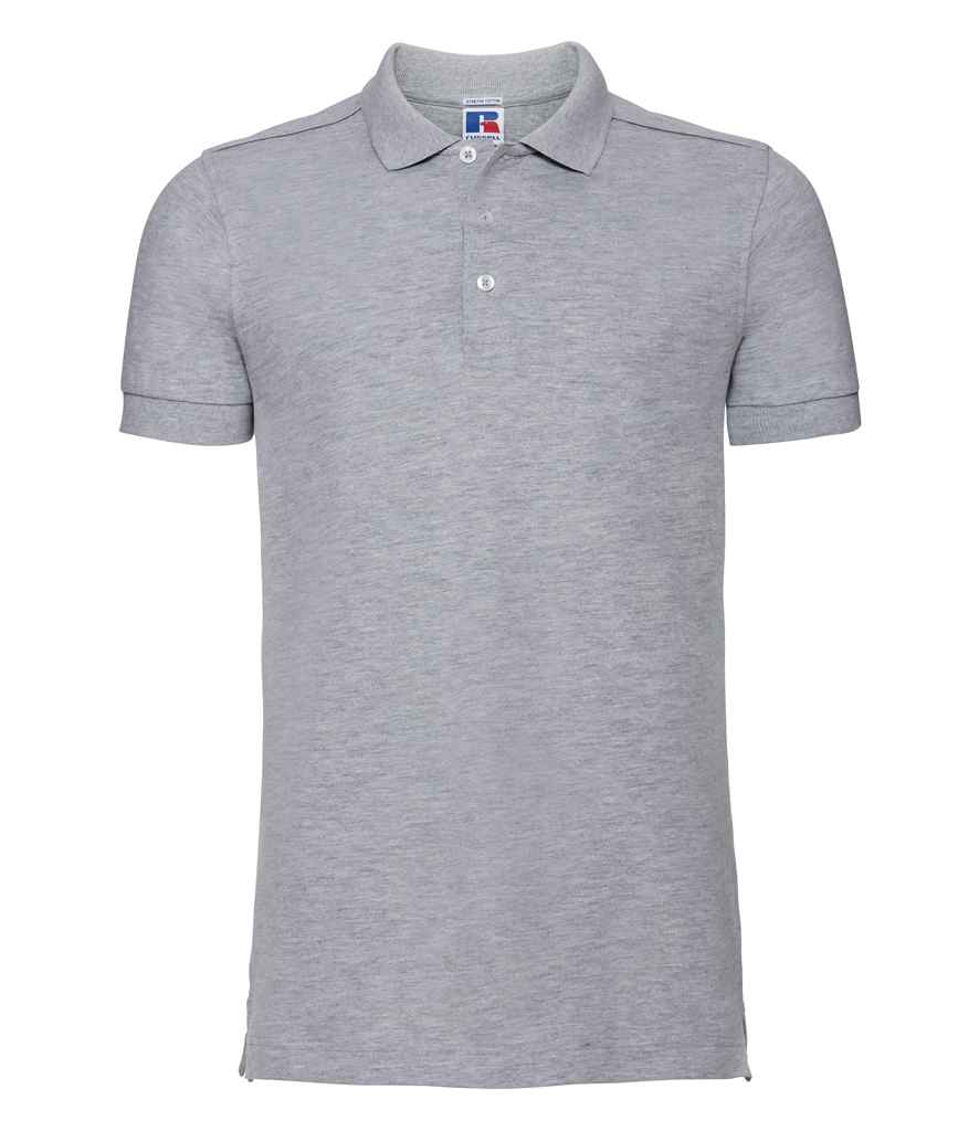 Russell Russell Athletic Stretch Piqué Polo Shirt Light Oxford