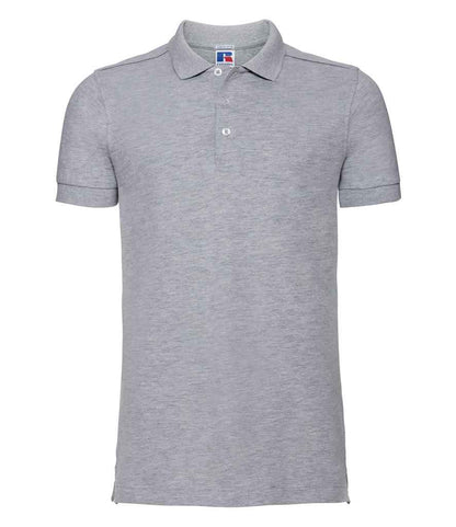 Russell Russell Athletic Stretch Piqué Polo Shirt Light Oxford
