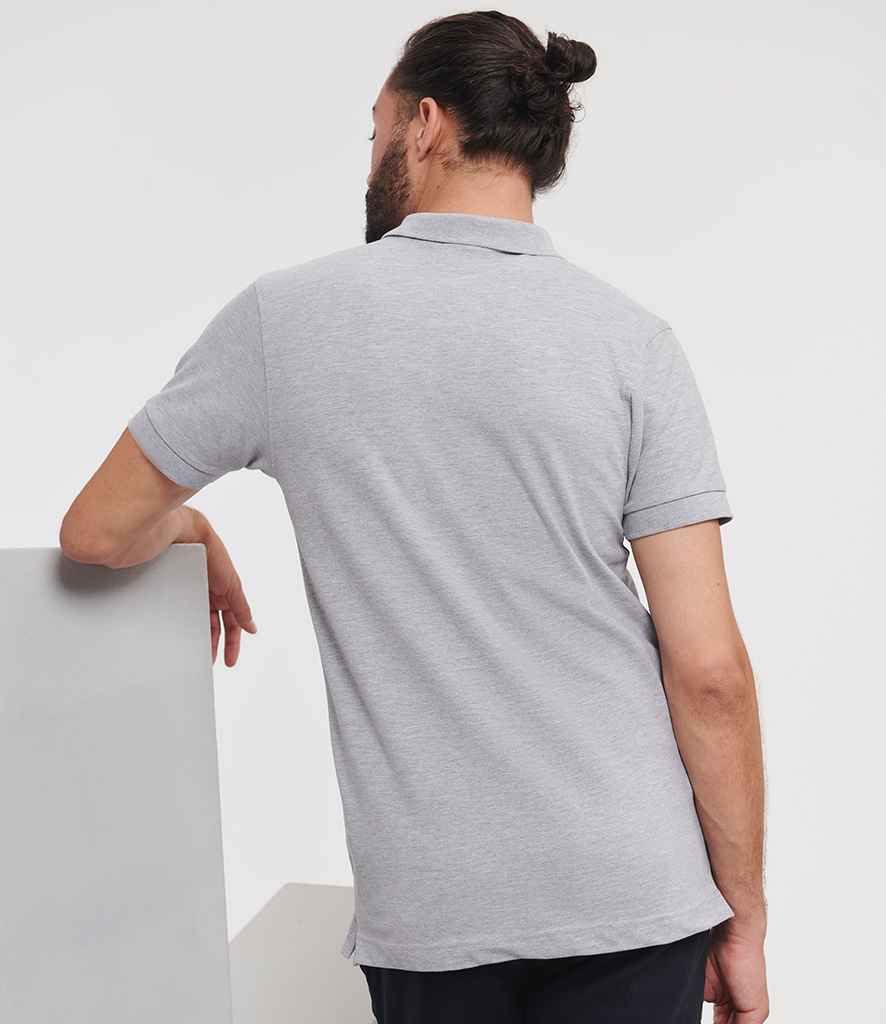 Russell Russell Athletic Stretch Piqué Polo Shirt Light Oxford