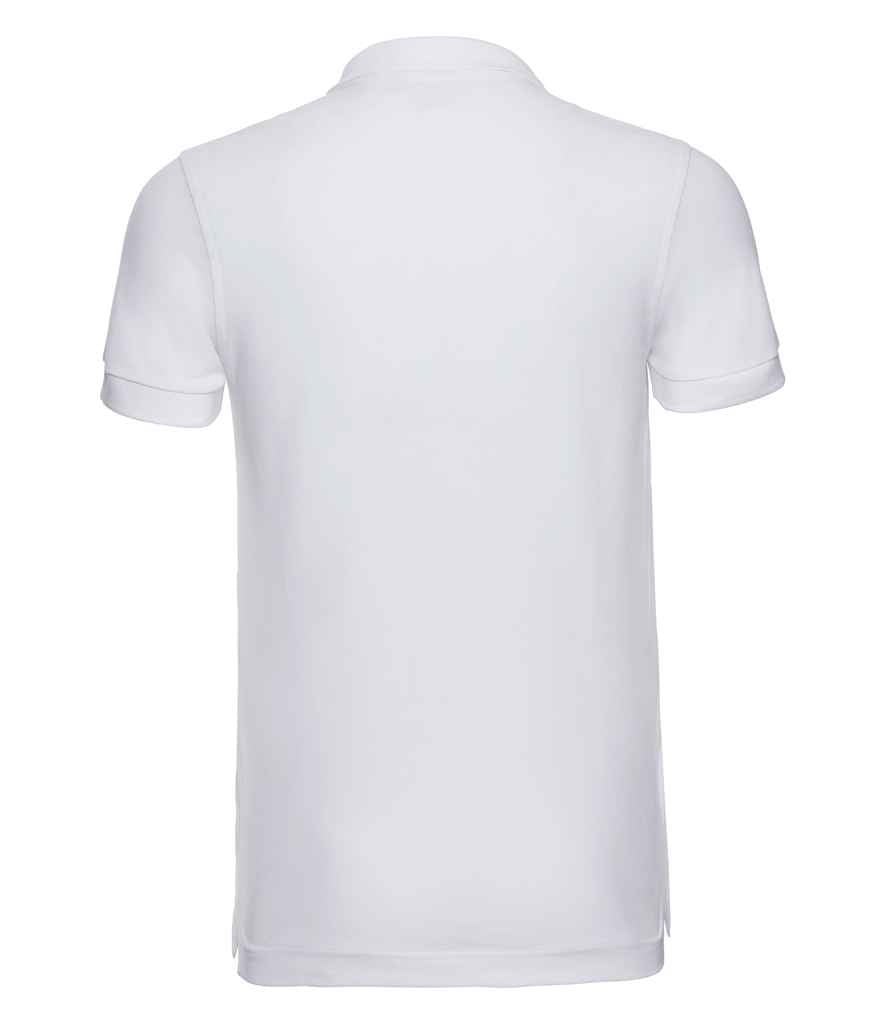 Russell Russell Athletic Stretch Piqué Polo Shirt White