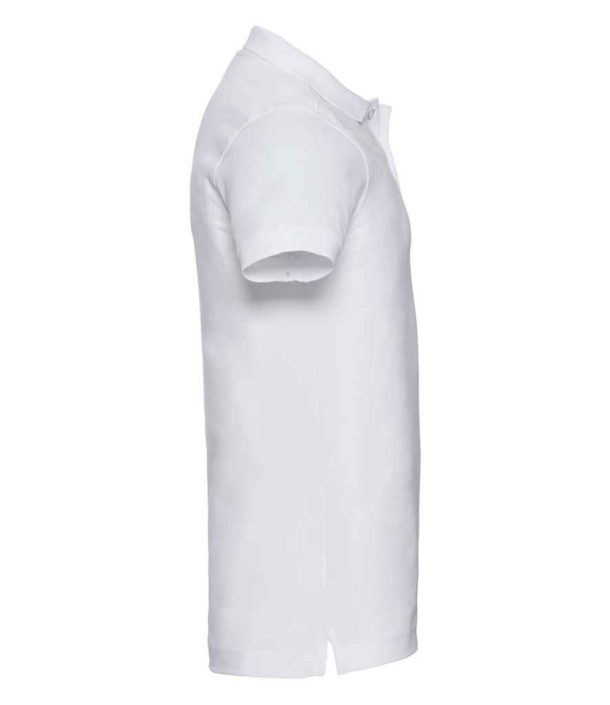 Russell Russell Athletic Stretch Piqué Polo Shirt White