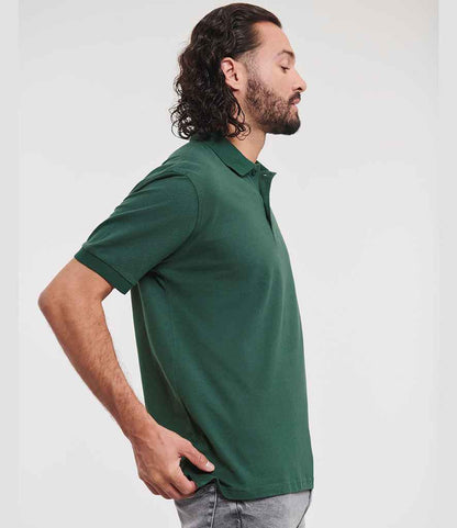 Russell Russell Athletic Classic Cotton Piqué Polo Shirt Bottle Green