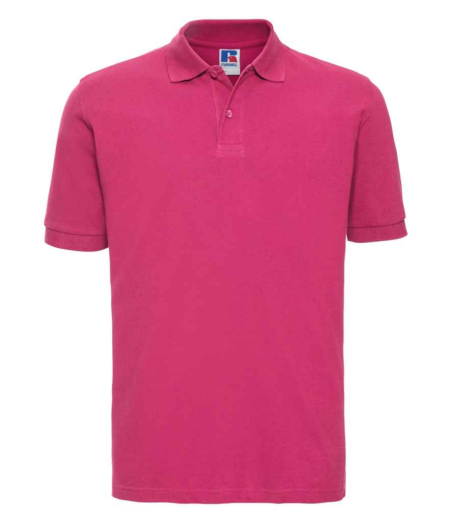 Russell Russell Athletic Classic Cotton Piqué Polo Shirt Fuchsia