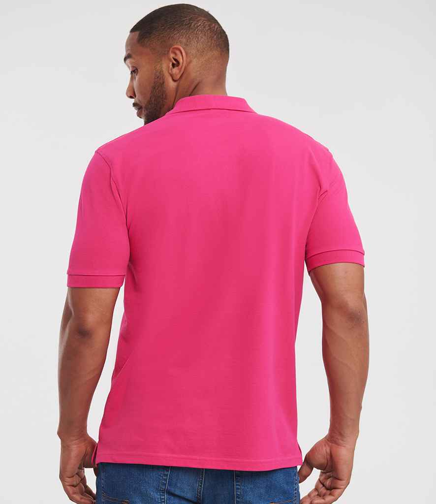 Russell Russell Athletic Classic Cotton Piqué Polo Shirt Fuchsia